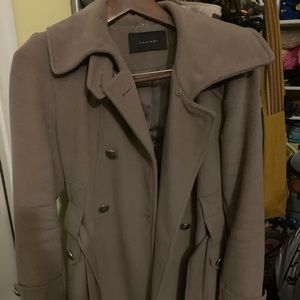 Tahari Belted Wool Dress Coat